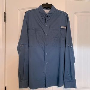 NWOT Columbia Men’s PFG Shirt Slate Blue Medium